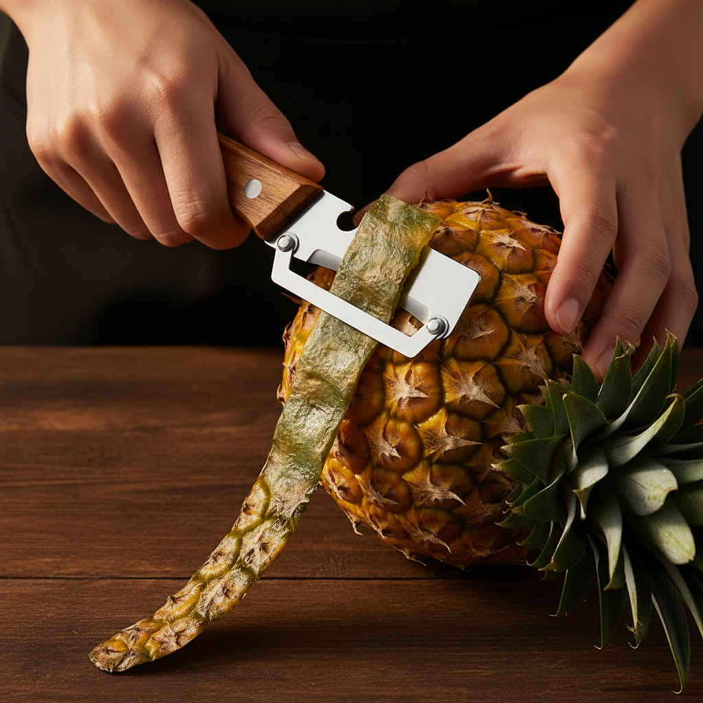 Éplucheur à légumes éminceur 3 en 1 inox ergonomique