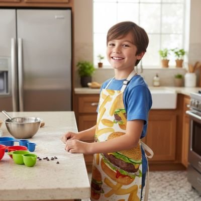 Tablier de cuisine enfant loisir créatif p'tit Chef