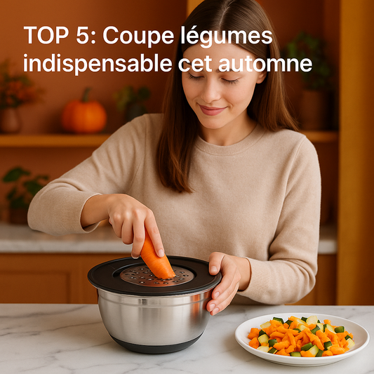 coupe légumes femme prépare soupe automnale
