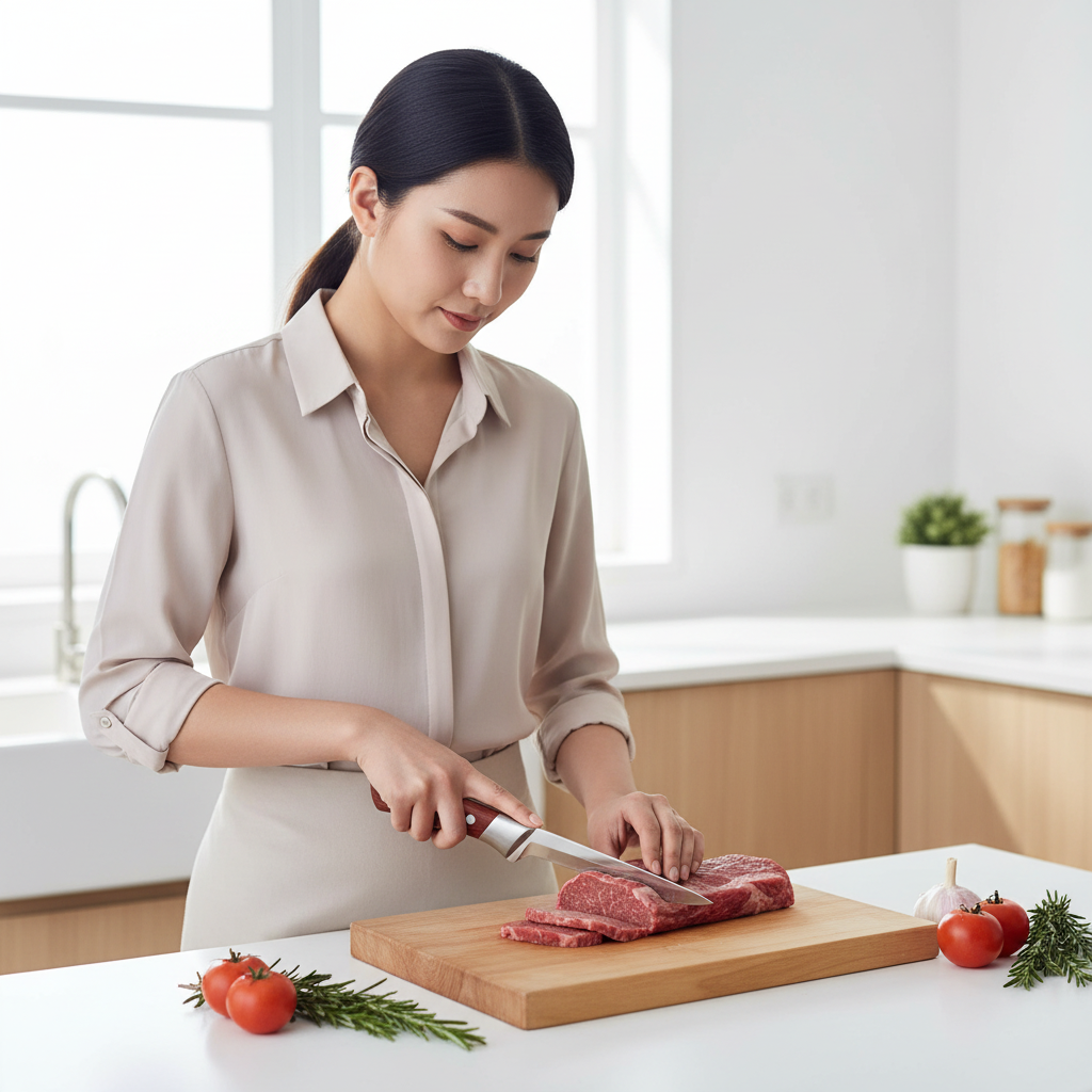 Couteau cuisine professionnel lame efficace Lame inox ultra-tranchante