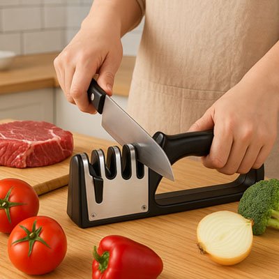 Aiguiseur à couteaux professionnel robuste pro cuisine