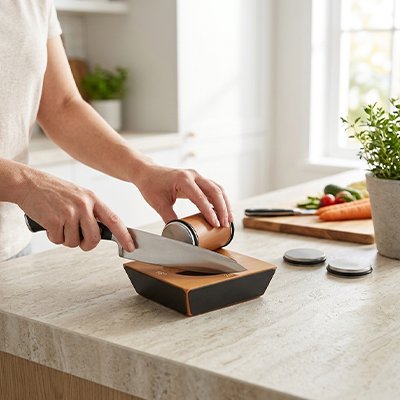 Aiguiseur couteau sécurité professionnel rapide