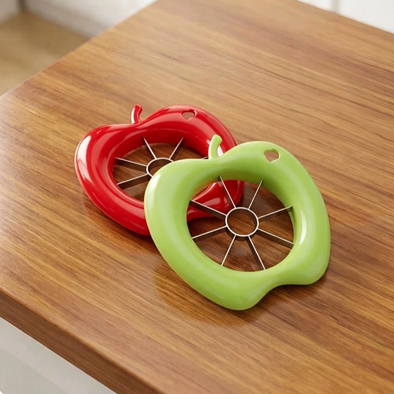 Coupe pomme​ rouge vert pom coup