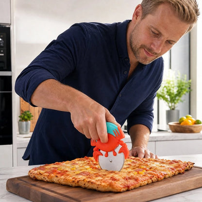 Couteau à pizza roulette crabe