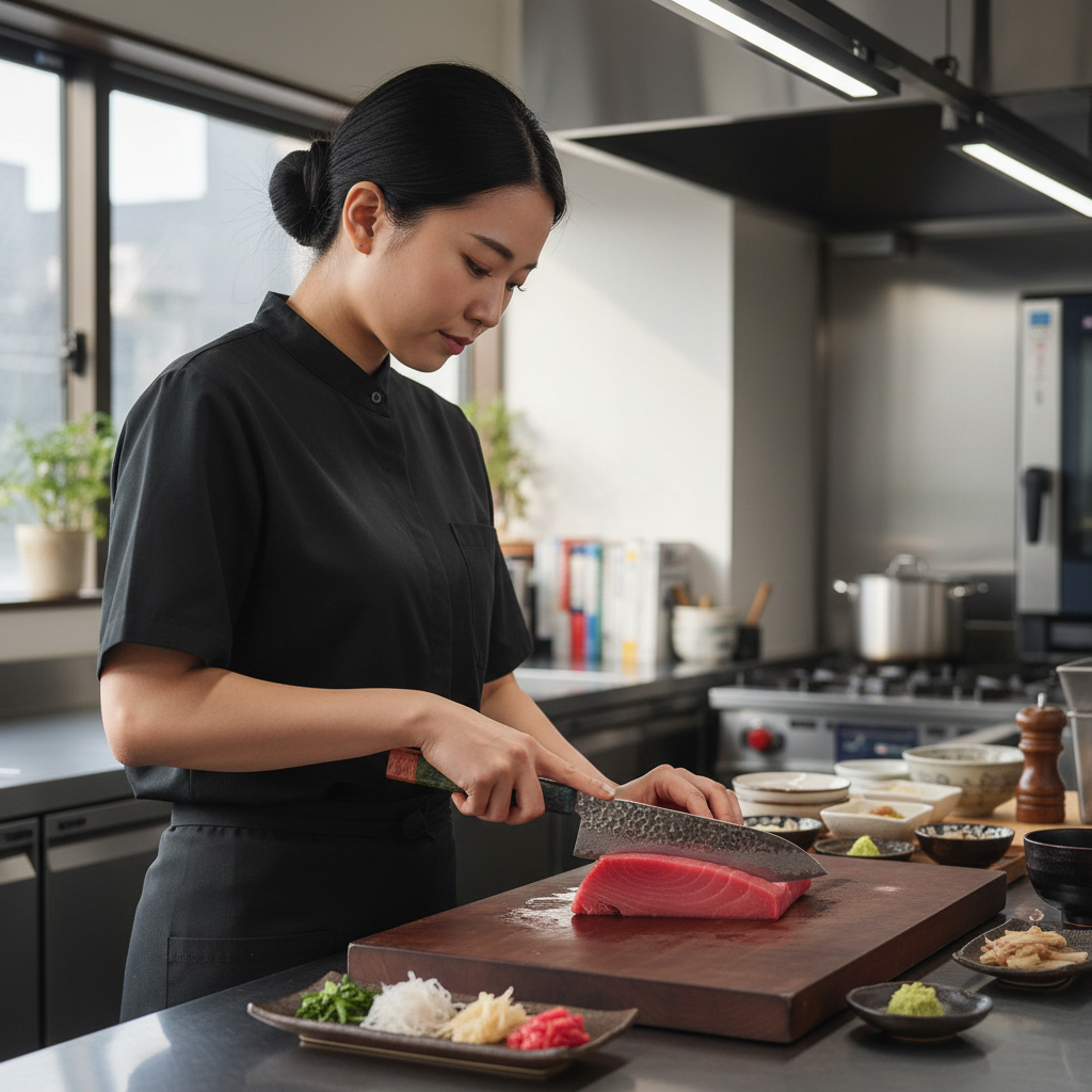 couteau cuisine japonais robuste precision elite
