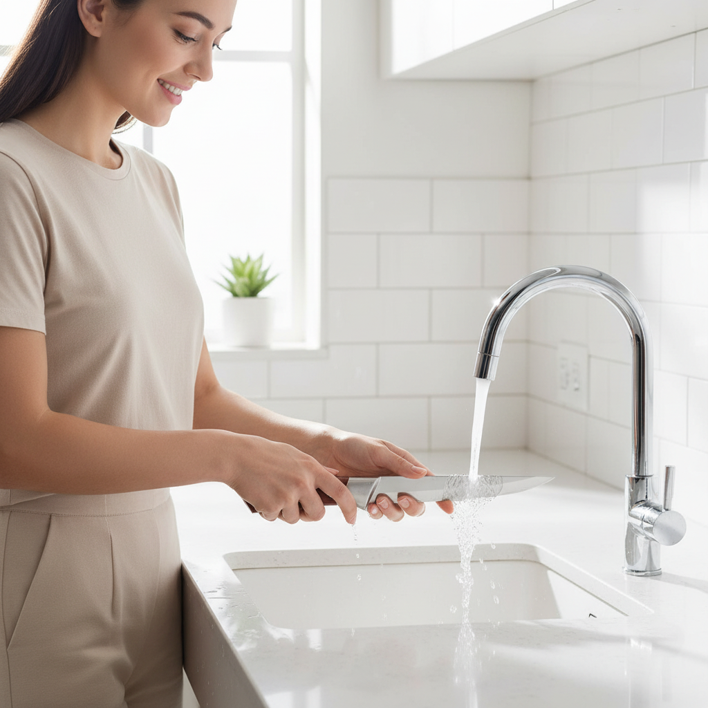 couteau cuisine professionnel entretien facile lame inox ultra tranchante