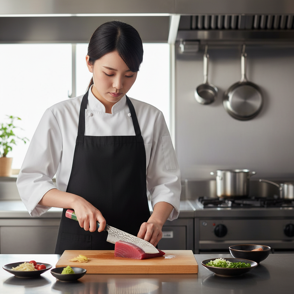 couteau cuisine japonais design precision elite