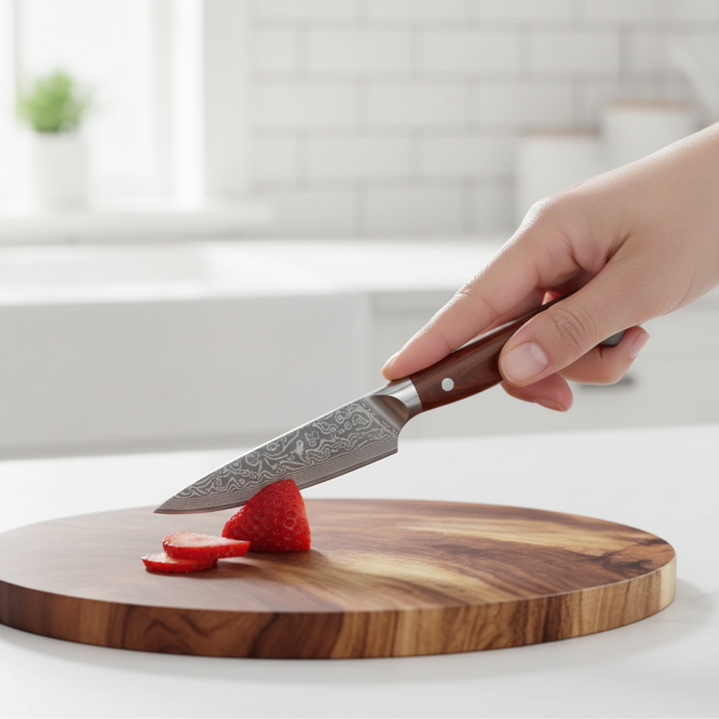 couteau de chef précision damas