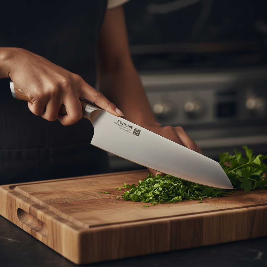couteau de cuisine polyvalent acier allemand olivier