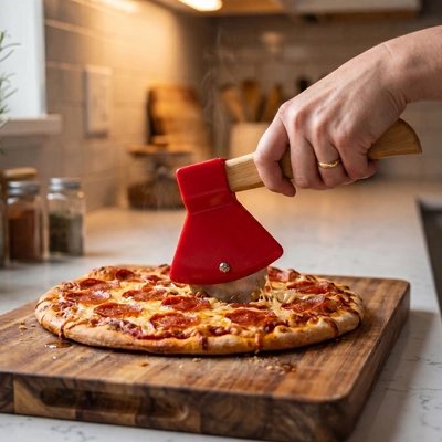 Couteau à pizza rotatif hach'pizza