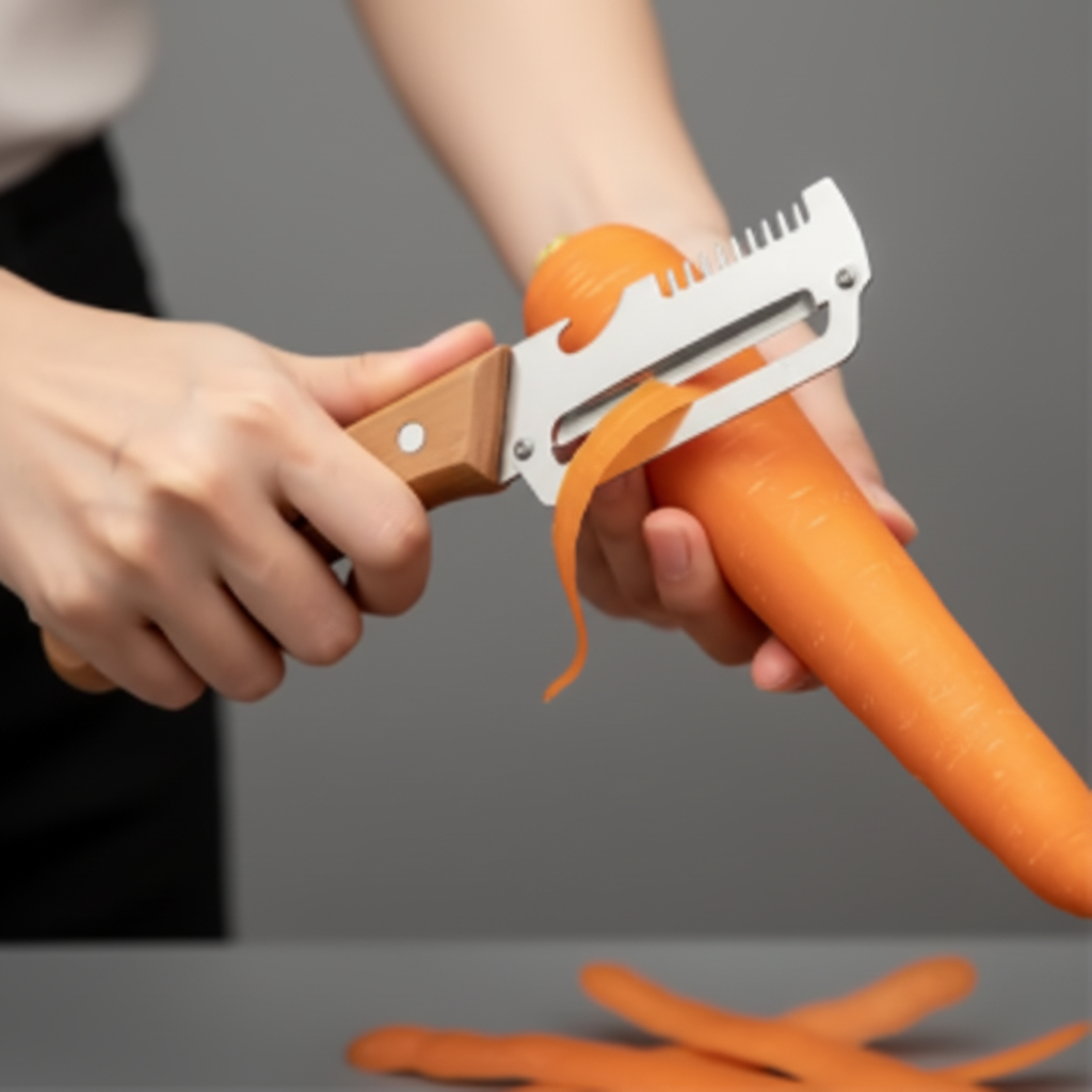 éplucheur à légumes sans effort 3 en 1 inox ergonomique