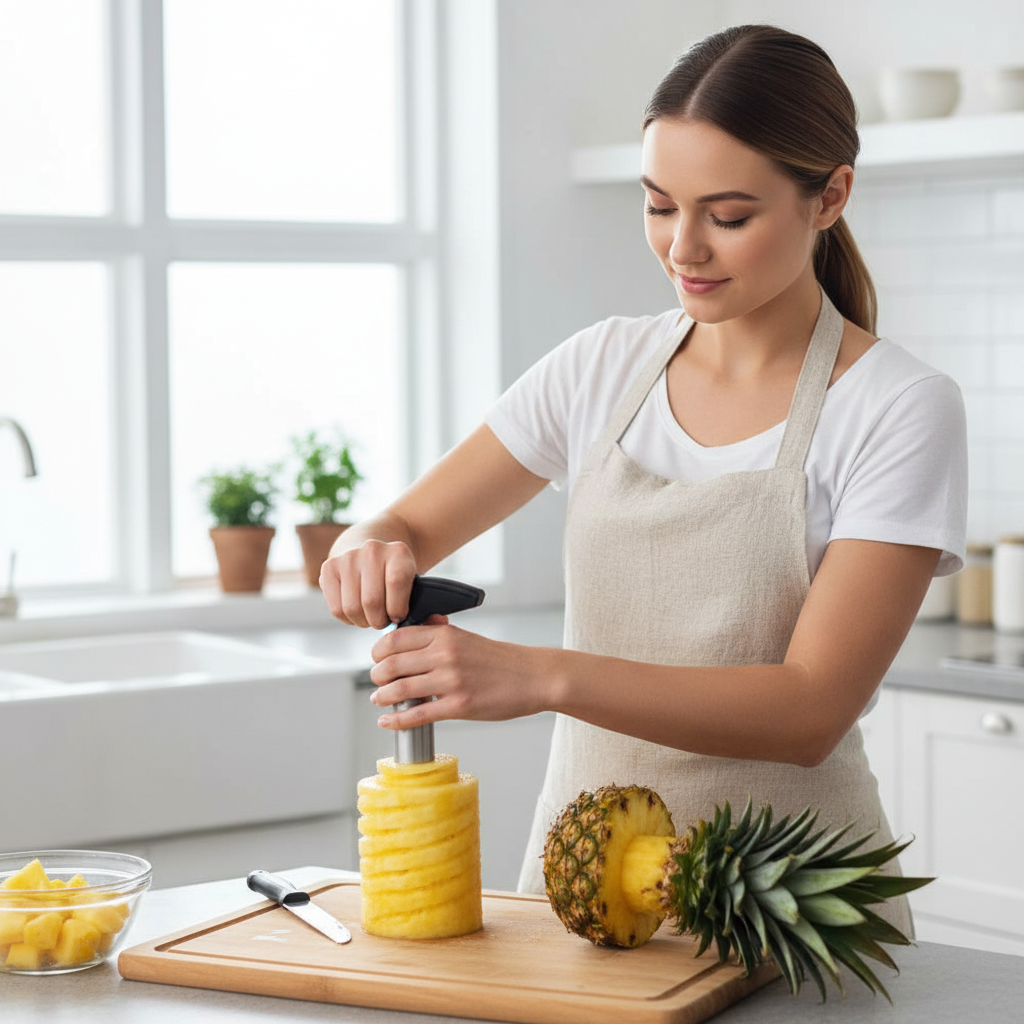 éplucheur ananas facile utilisation rotatif
