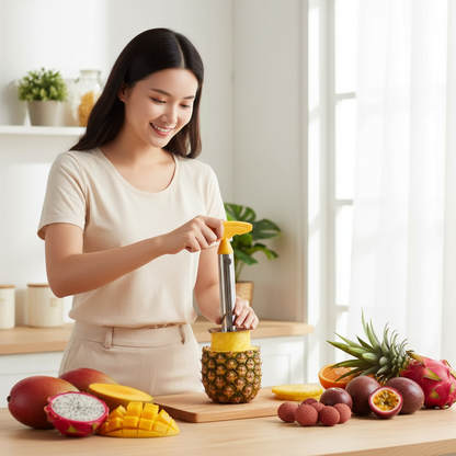éplucheur ananas sans effort rotatif