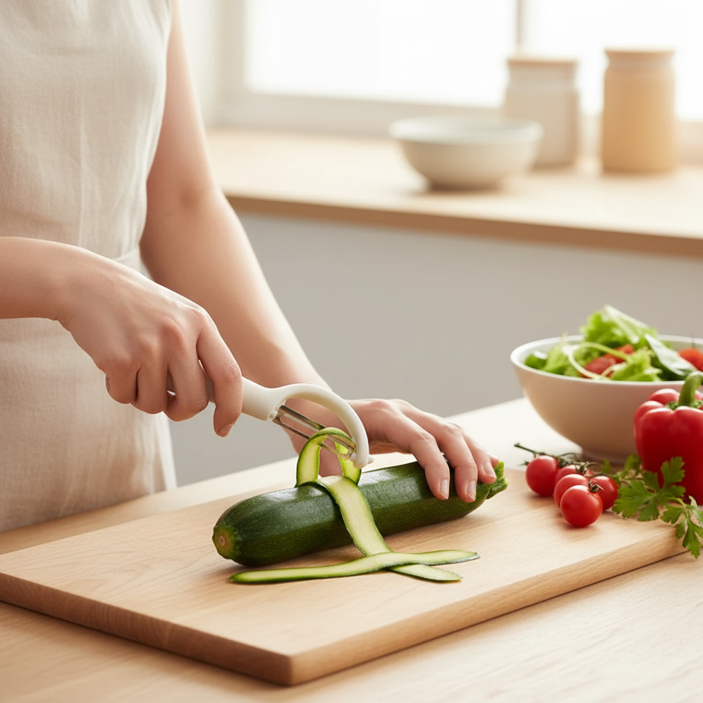 éplucheur blanc courgette peelix