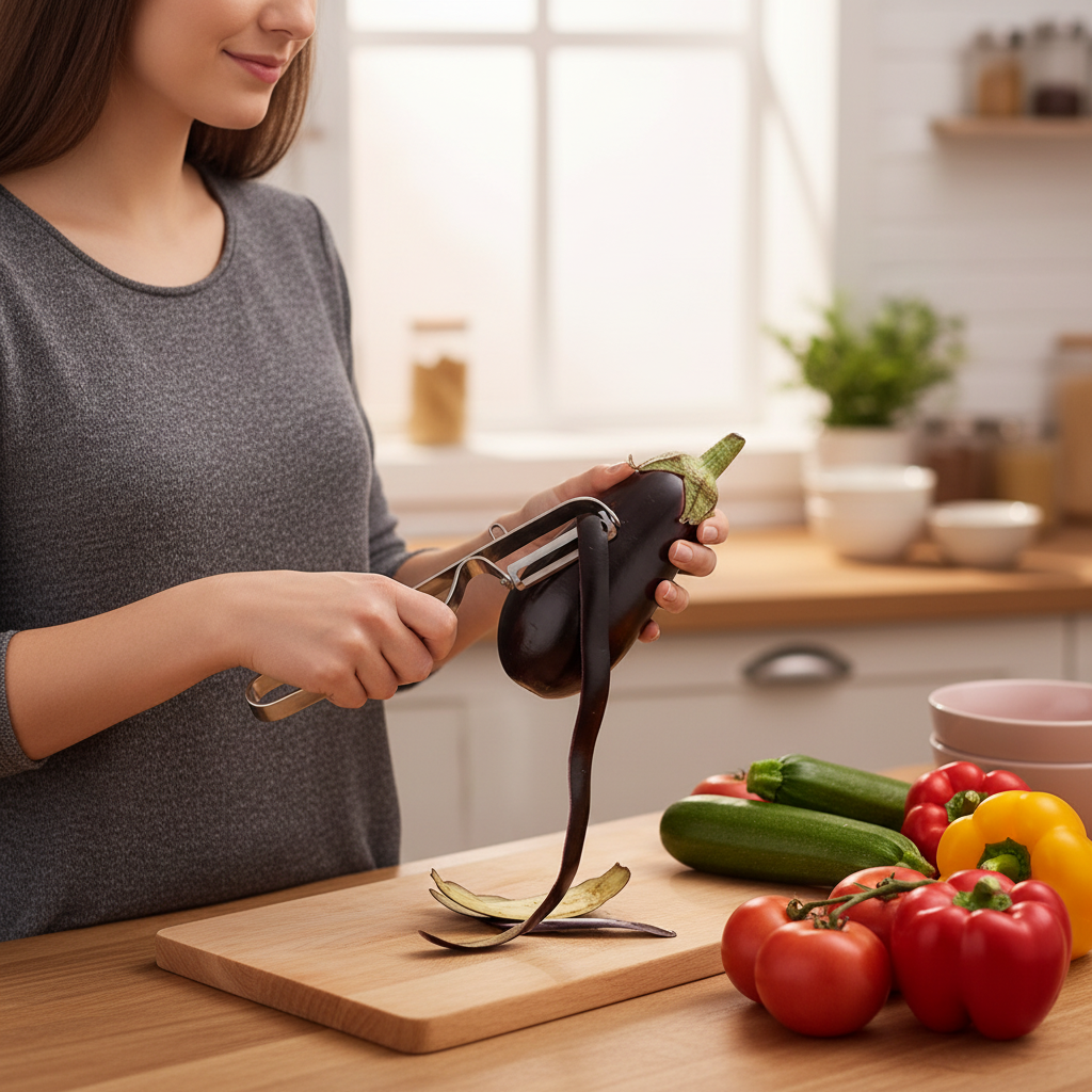 éplucheur poignée ergonomique steelpeel
