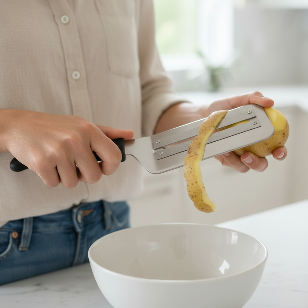 éplucheur pomme de terre rapide multifonction ergonomique