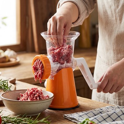 Hachoir a viande manuel poignee ergonomique robuste