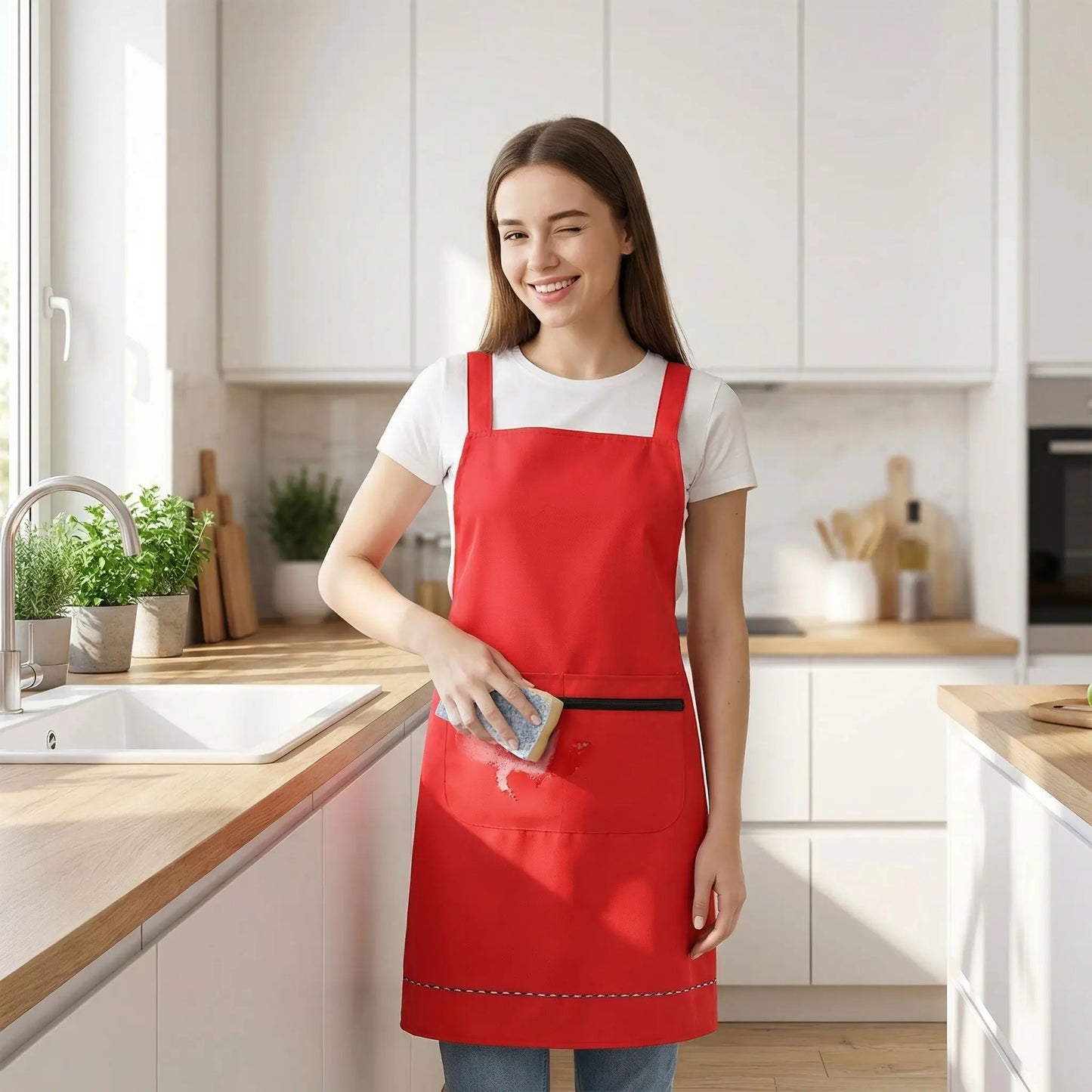 Tablier de cuisine femme | Imperméable Anti-Taches