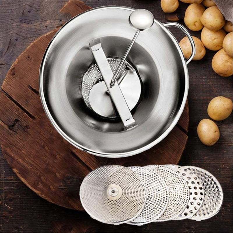 moulin à légumes grand bol 5 grilles inox