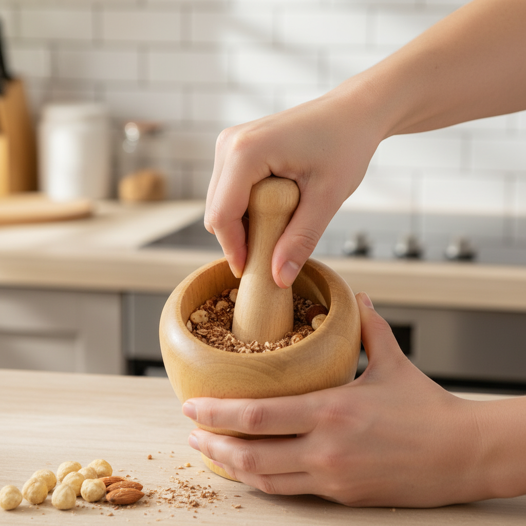 pilon et mortier polyvalence bois aromatique