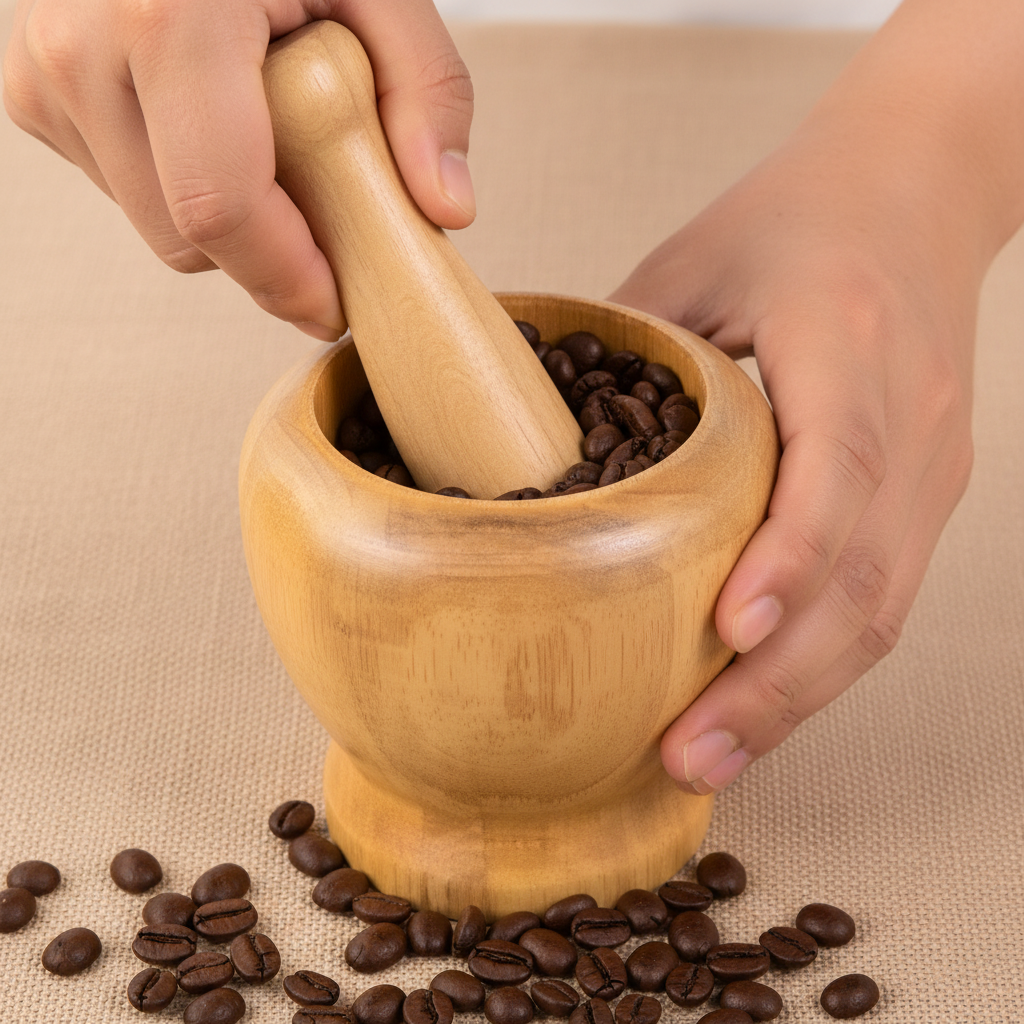 pilon et mortier robuste bois aromatique