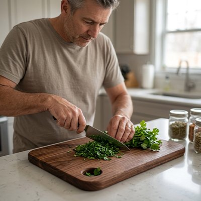 Planche à découper bois robuste naturelle artisanale