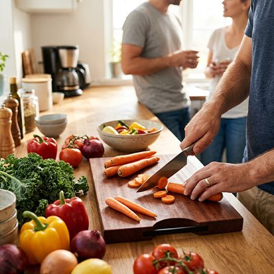 Planche à découper bois anti moisissure élégante et robuste
