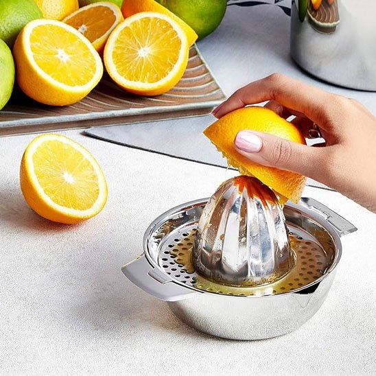 Presse-agrumes manuel inox jus frais vitaminé