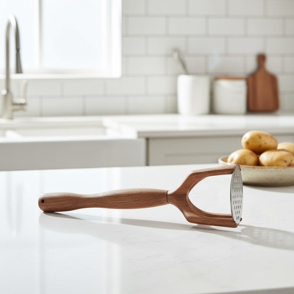 presse purée ergonomique bois naturel