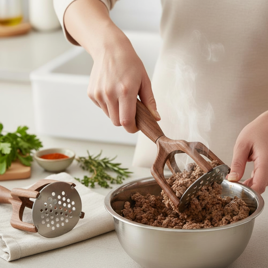 presse purée indispensable bois naturel