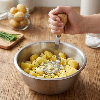 Presse purée manuel ergonomique inox premium