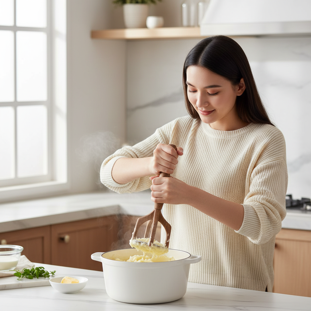 presse purée sans effort bois naturel