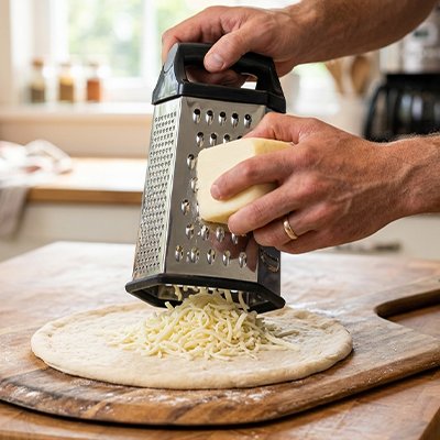 Râpe à fromage manuelle acier inoxydable efficace et durable