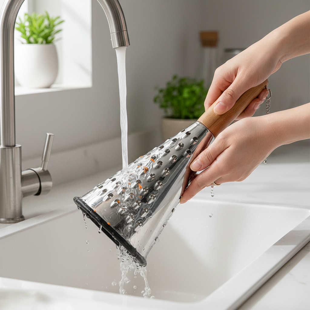 râpe manuelle acier inoxydable 3 surfaces ergonomique