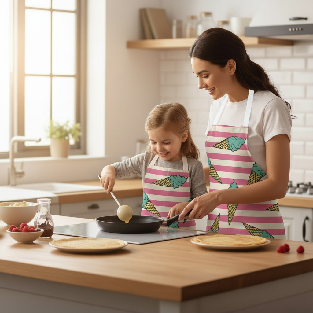 tablier de cuisine confortable crème glacée