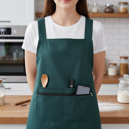 tablier de cuisine femme poche centrale anti tache