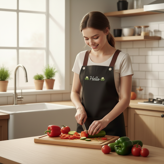 tablier de cuisine noir résistant et stylé