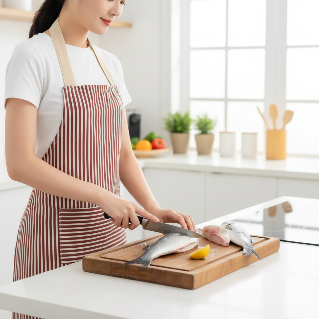 tablier de cuisine rayé imperméable élégant