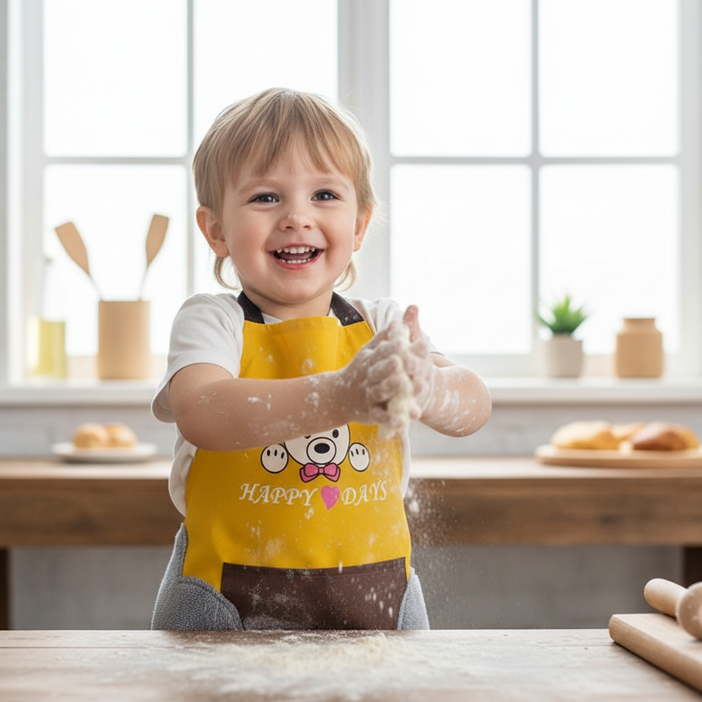 tablier enfant cuisine poche centrale imperméable autonomie