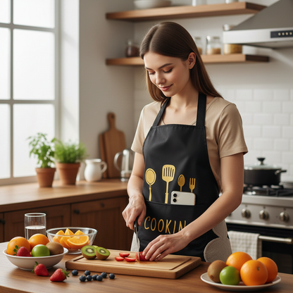 tablier femme essuie mains indispensable design