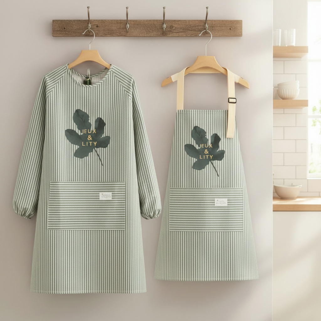 tabliers de cuisine set 2 coton-lin